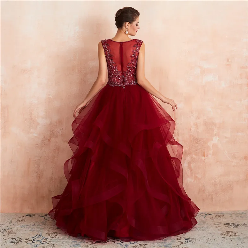 wine red colour frock