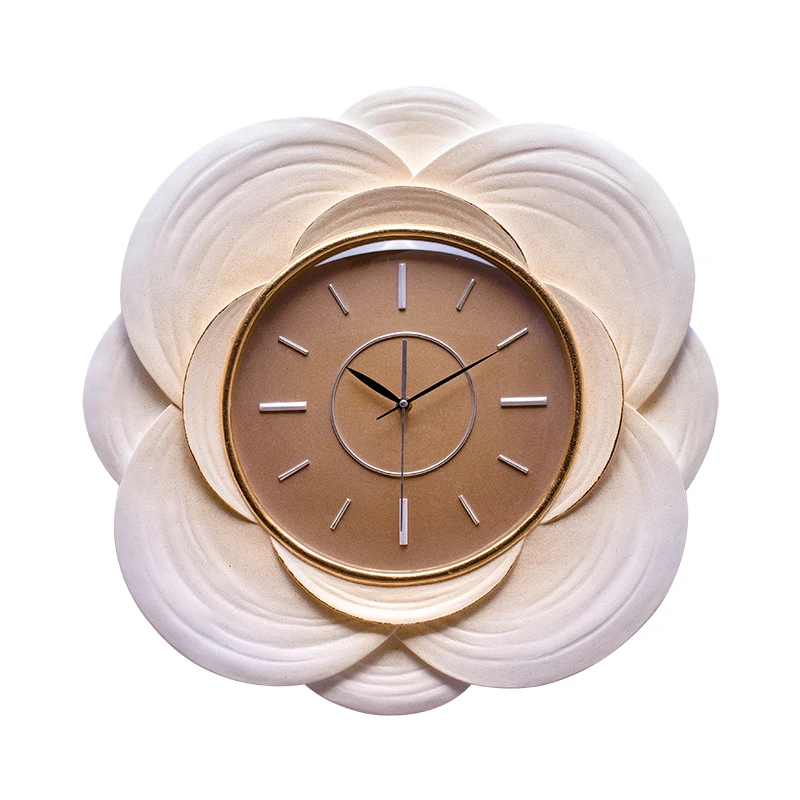 

Effect Unique Decorate Resin Wall Clock For Sale,Modern Resin 3d Flower Shape Wall Hanging Clocks