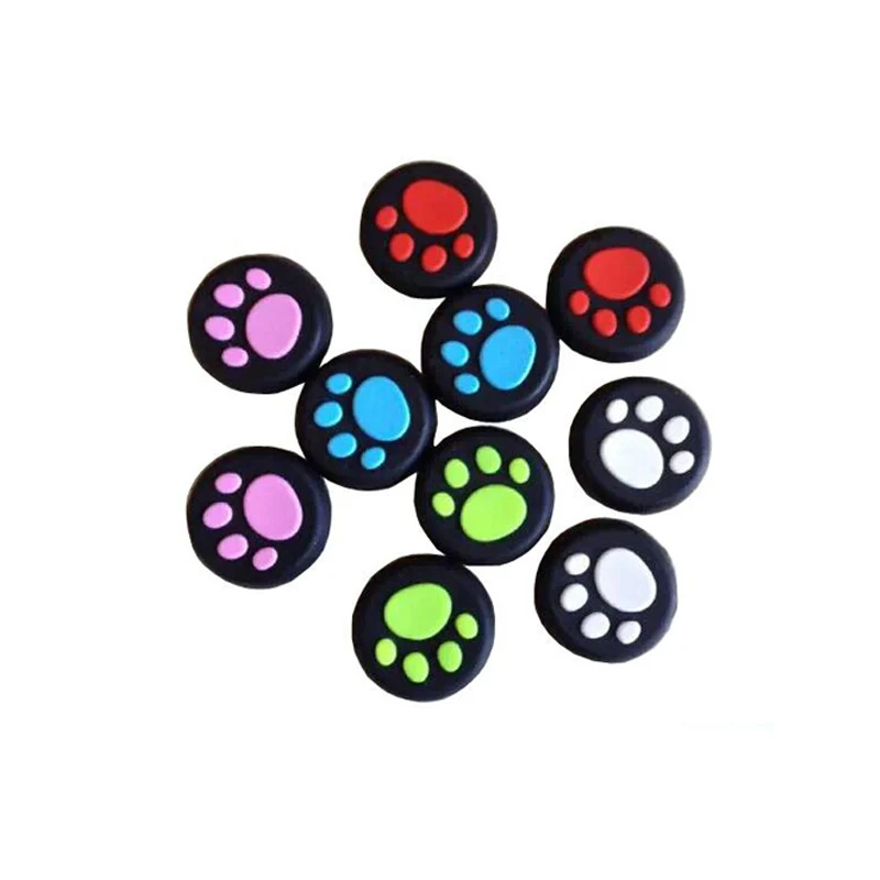 

For PS2 PS3 PS4 Xboxes One/360 Controller Cat Paw Rubber Handle Joystick Thumb Stick Grip Silicone Analog Grips Cover, Mixed color