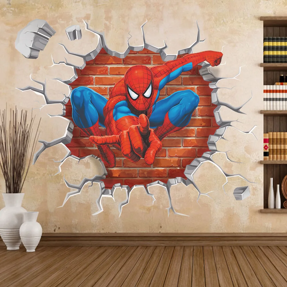 Spiderman Spider Verse PERSONALIZED 3D Wall Sticker Decal Decor Art Man J1506