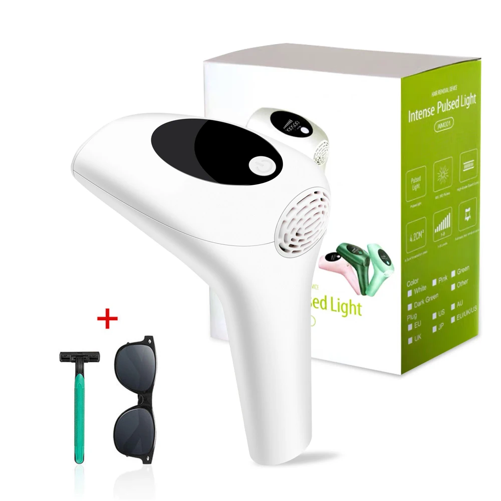 

Top Sale IPL Hair Removal Laser Machine Permanent Facial Body Leg Armpit Epilator ipl hair remover home use, White, pink, light green, dark green