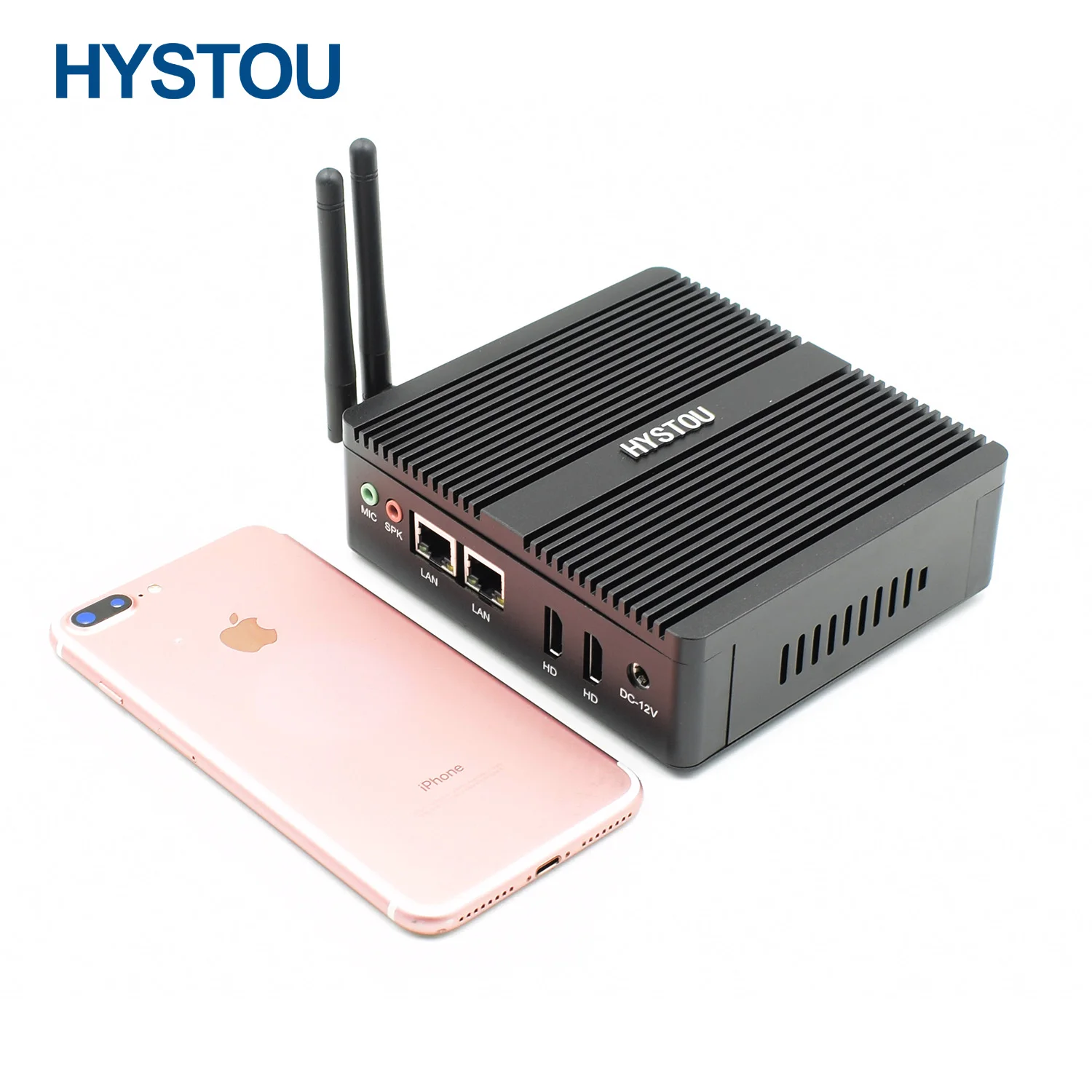 

HYSTOU Celeron N3160 Mini PC Desktops Win10 Industrial Fanless Micro PC