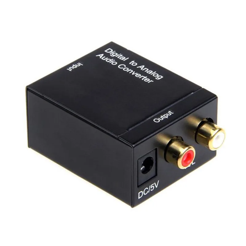 

Digital Optical to Analog L/R RCA Converter Toslink Optical to 3.5mm Jack Adapter Digital to Analog Audio Converter
