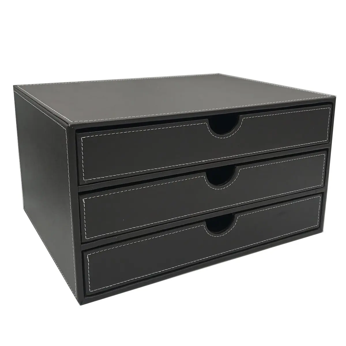 
Desktop file cabinet drawer high quality office supplies leather white file storage cabinet data file cabinet 