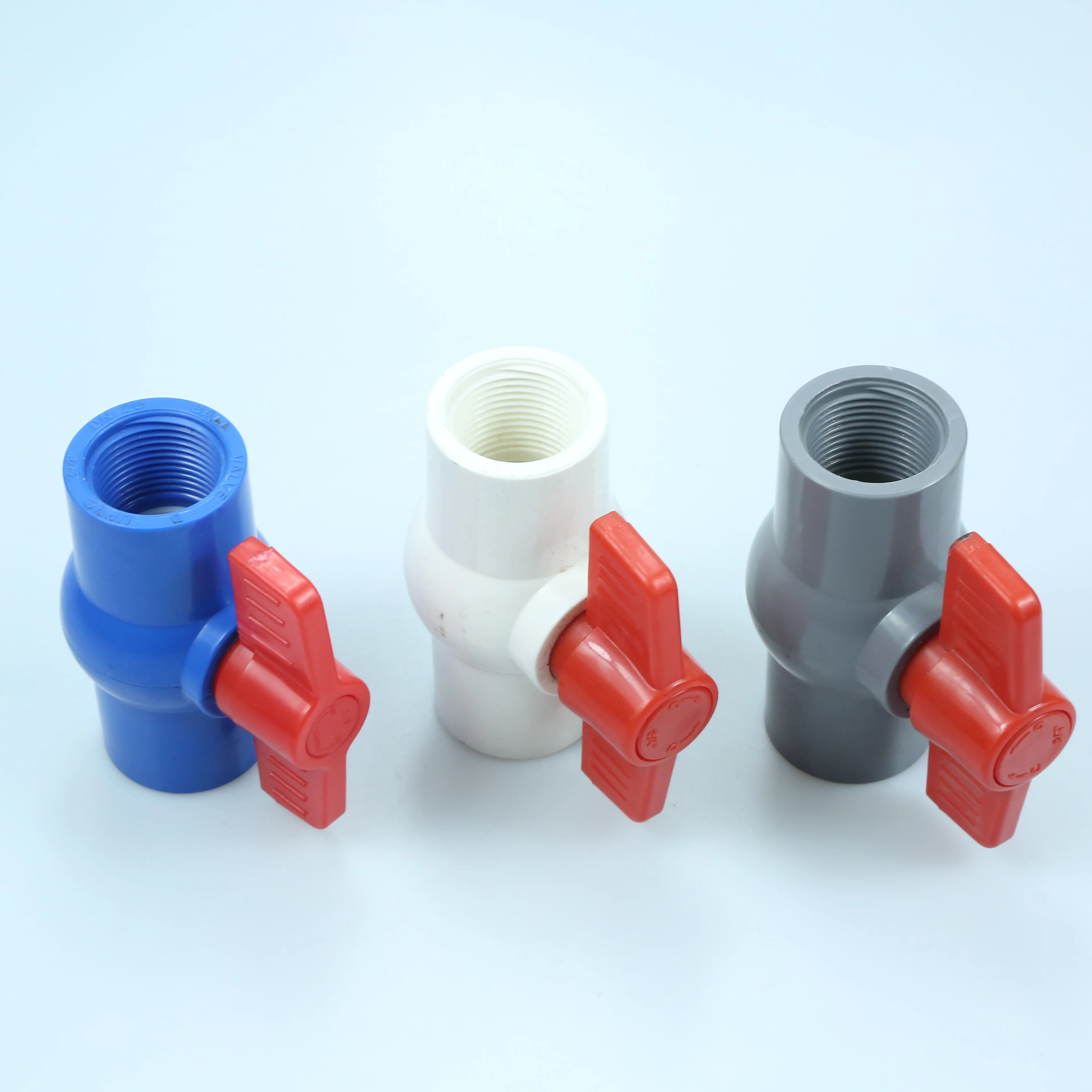 

High quality PVC ball valve of customized color in Chinese factory