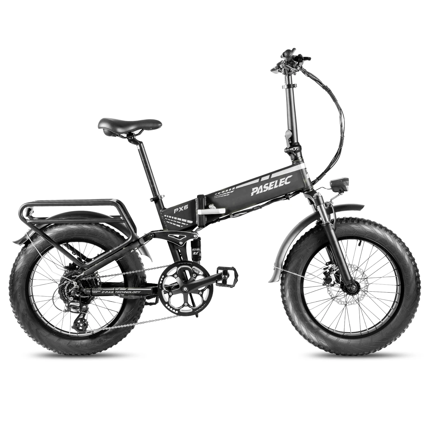 

Electric folding bike 20" Fat Bear 8 speed gear 100 miles Ebike 750w Fat Tire foldable Bicycle 12Ah Battery Recharge