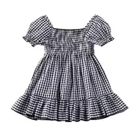 

2020 Wholesale baby clothing Girls Dress Plaid Children Clothes Dress girl dress baby