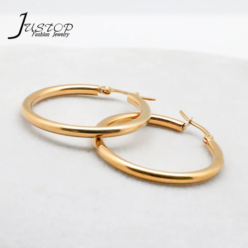 

Factory wholesale jewelry stainless steel women gold hoop earrings, As picture