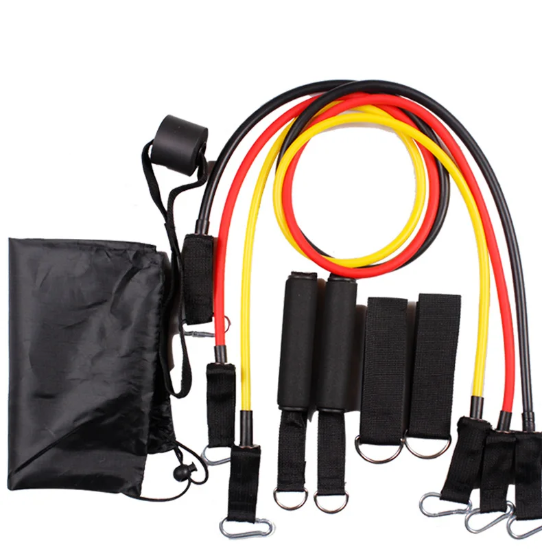 

3pcs Set Fitness Rope Natural Latex Resistance Bands Gym Elastic Tubes, As photo