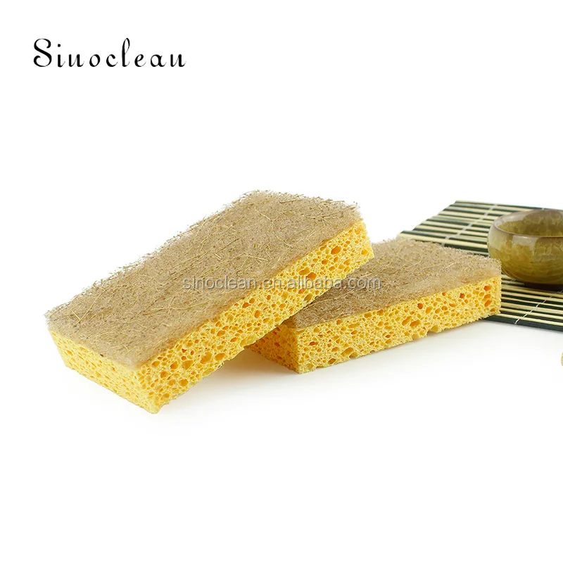 

Household environmentally friendly biodegradable green cleaning sponge, Natural