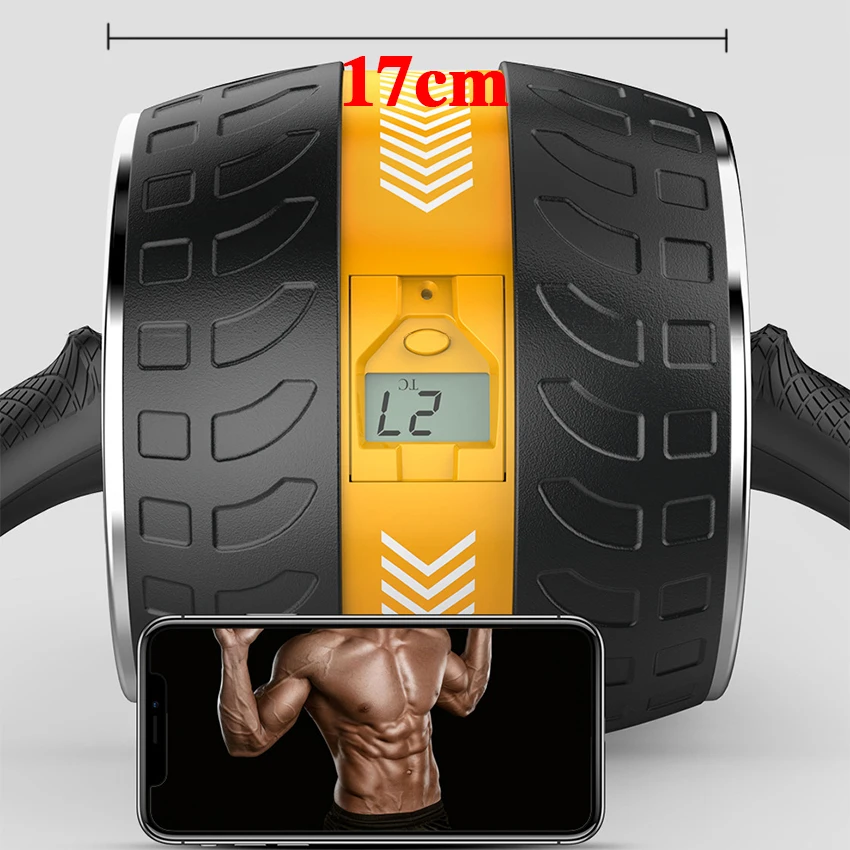 

Abdominal wheel with digital display abdominal fitness rebound ab wheel roller abdominal wheel exercise set