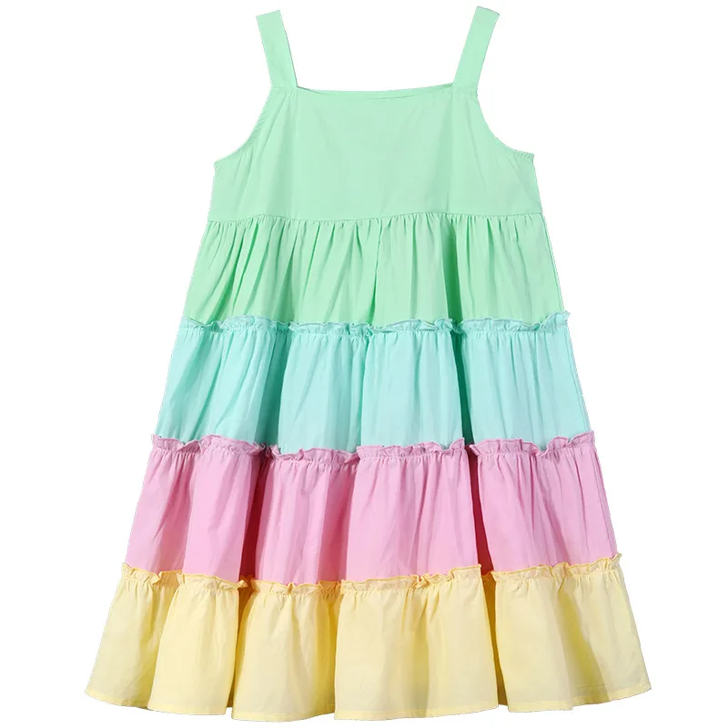 

Q1146 cotton girls summer children flower dresses girls' dress, Multiple colors