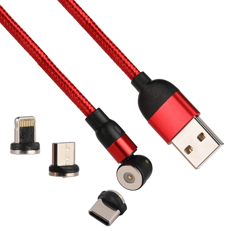 

New trending magnetic charging cable 3 in 1 data cable for iphone type c, Customized color