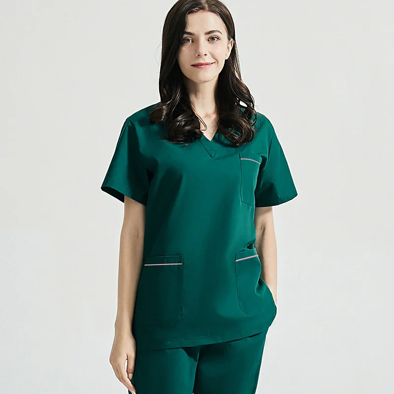 

Wholesale Comfortable Nurse Uniform Women Hospital Uniforms V-neck Medical Scrubs Sets Custom, Can customized