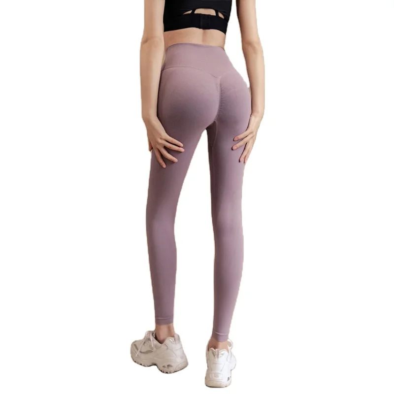 

High waist yoga leggings women high elasticity running workout pants lifting hips peach buttock sports leggings multicolor