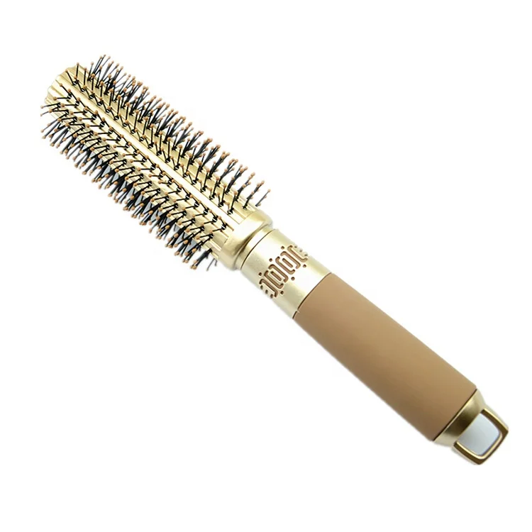 

Gold Durable High Quality Cheap Detangling Hair Brush Plastic Round Brush For Blow Drying, As pics,customized