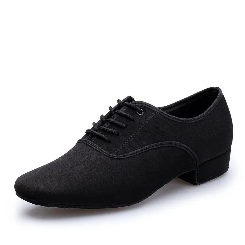 

Oxford cloth leather bottom big size international style gentlemen modern latin dance shoes men's Ballroom dance shoes men, Black