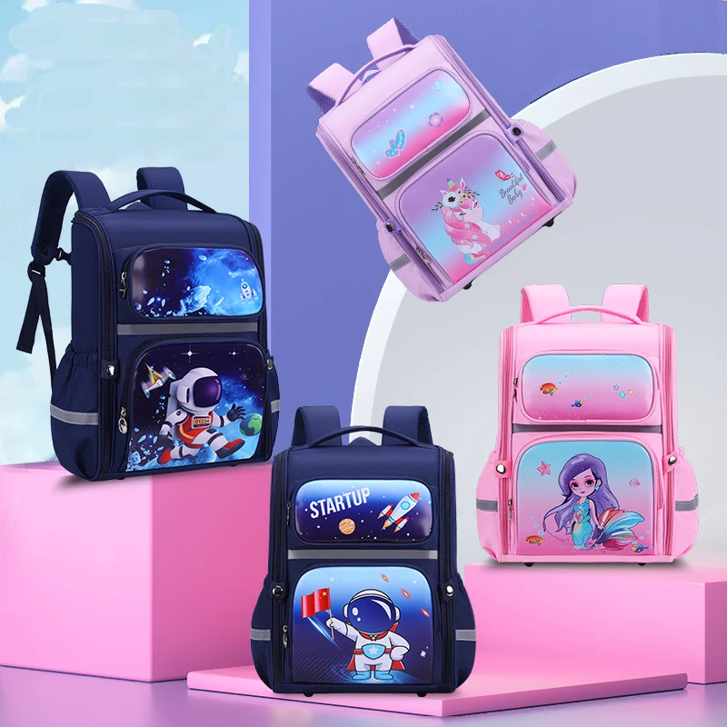 

Children's schoolbag cartoon space backpack large capacity student waterproof schoolbag boy girls cute book bag kids schoolbag
