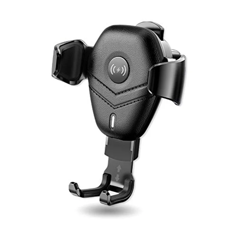 

PU Leather Gravity 5W QI Wireless Charger for iPhone, Black