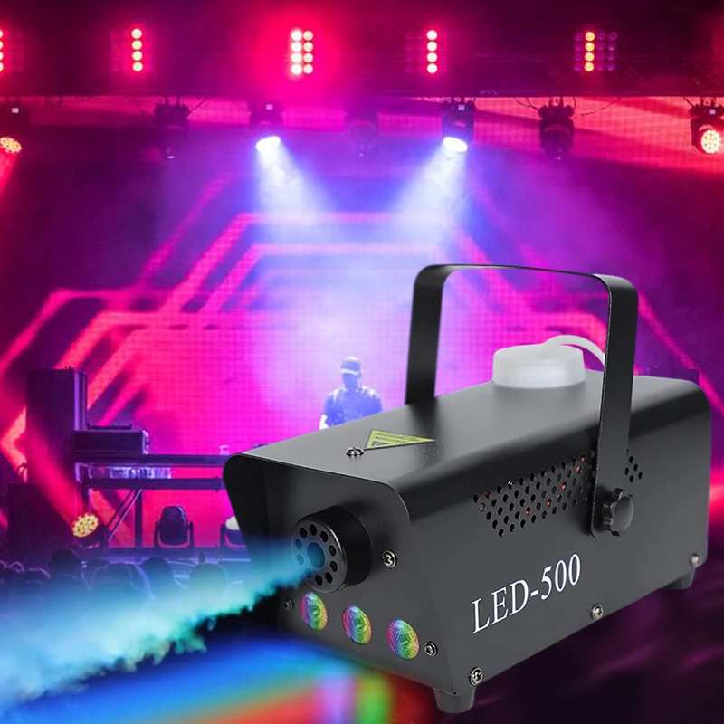 

Factory 500W Disco LED colorful smoke machine remote control party fog smoke machine for Wedding stage