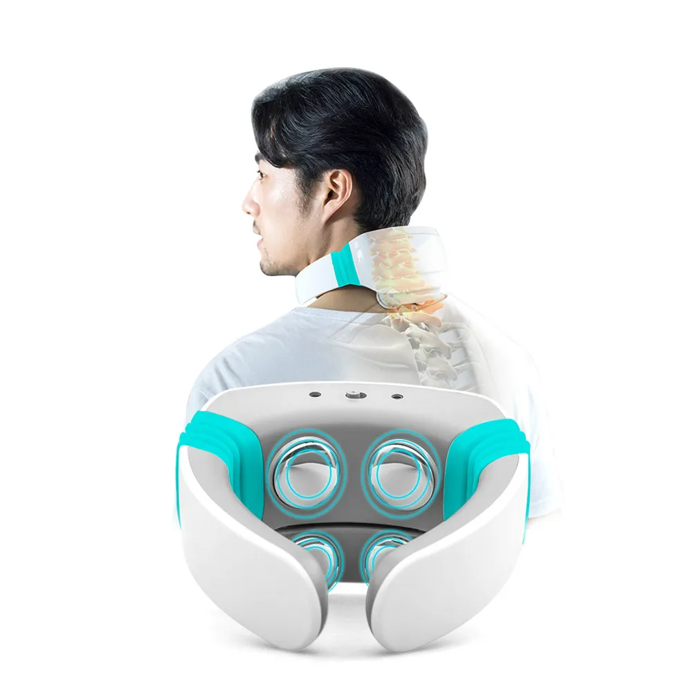 

Electric pulse Acupuncture Neck massager health care Cervical therapy instrument Charge patch massage Wireless Remote Control