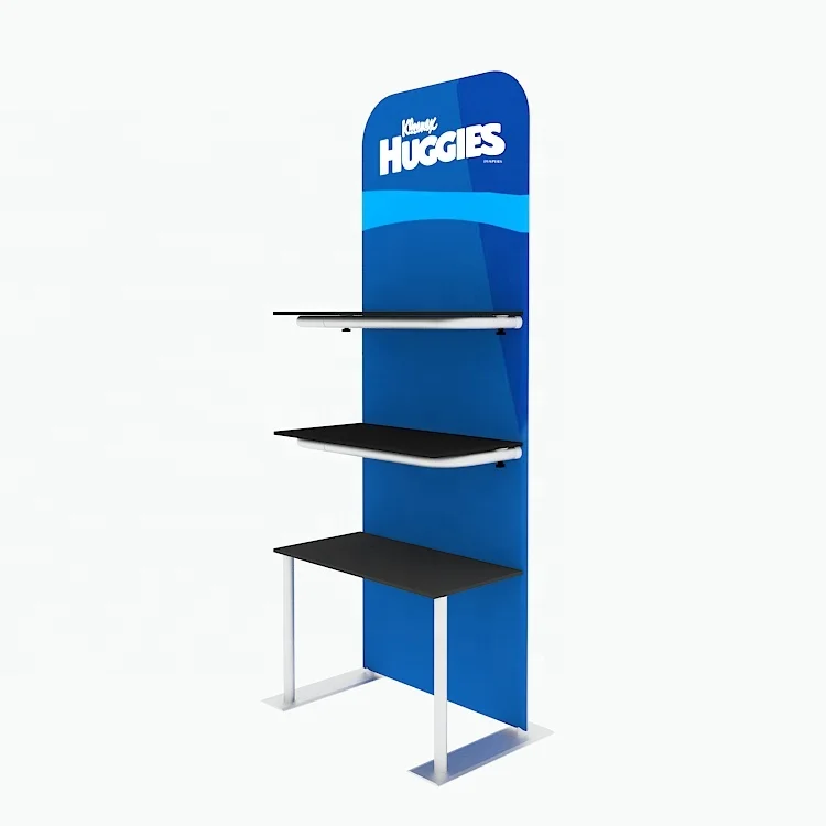 

Modern wholesale modular light weight aluminum tube 3x6 ft tension fabric trade show expo exhibition shelf rack display stands