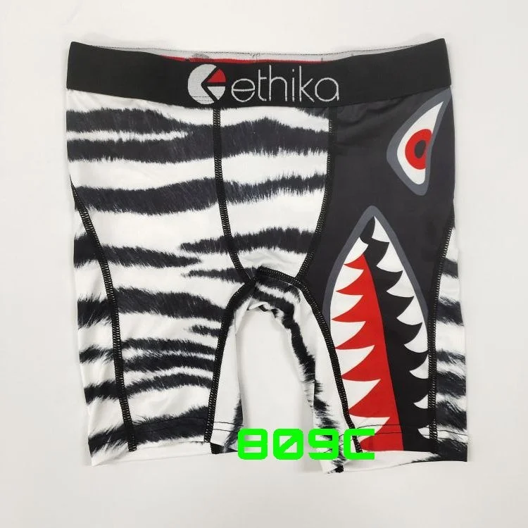 

Fashion shark style printing zebra-stripe kids underwear briefs boxer boy ethika toddler polyester breathable boxer brief, As picture