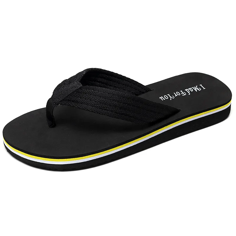 

New men's ribbon flip flops summer clip sandal British antiskid wear resistant beach shoes OEM customization