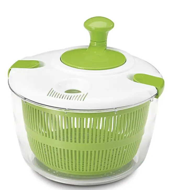 

5L Salad Spinner Large Fruits and Vegetables Dryer Quick Dry Design BPA Free Dry off and Drain Lettuce and Vegetable