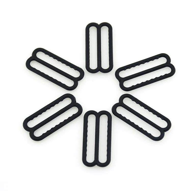 

Fashion Plastic Lingerie Slider Bra Ring Slider with Teeth for Underwear Accessories 25mm, White /black/clear/custom