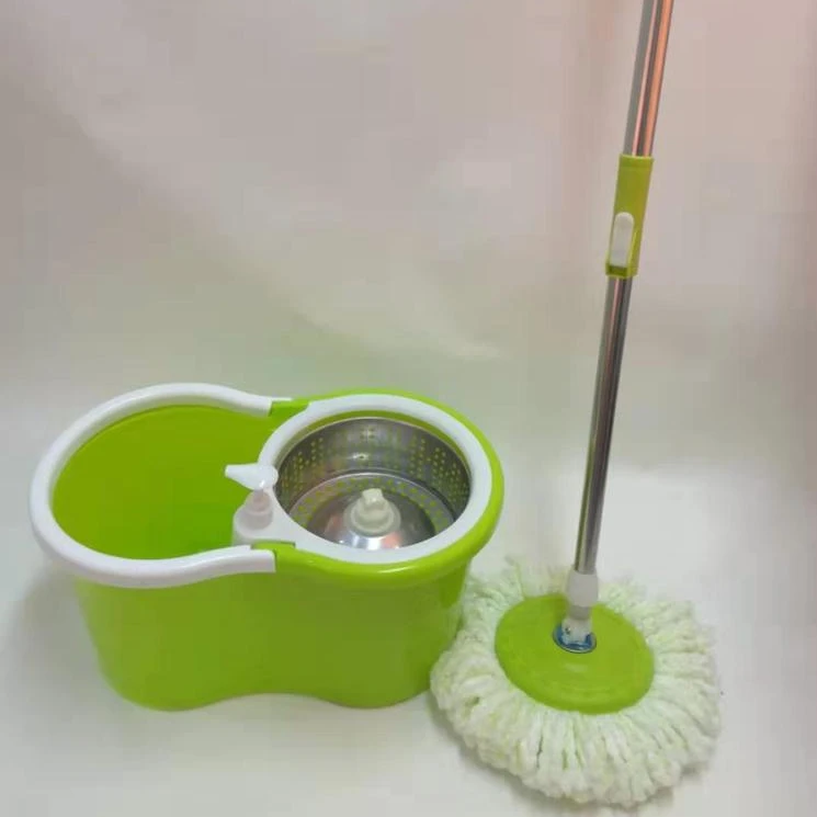 

China manufacturer Durable 360 Spin Magic round Mop bucket set with Stainless steel basket