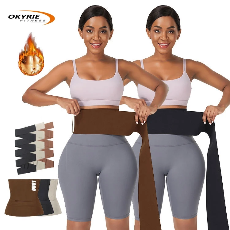

Okyrie Wholesale Customs Tummy Wrap waist Trainer Sweat Belt Waist Trainer Wrap Around Waist Belt