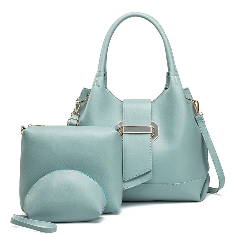 

Genuine leather women handbag 3 pcs for 1 sets shoulder bag crossbody bag tote bag