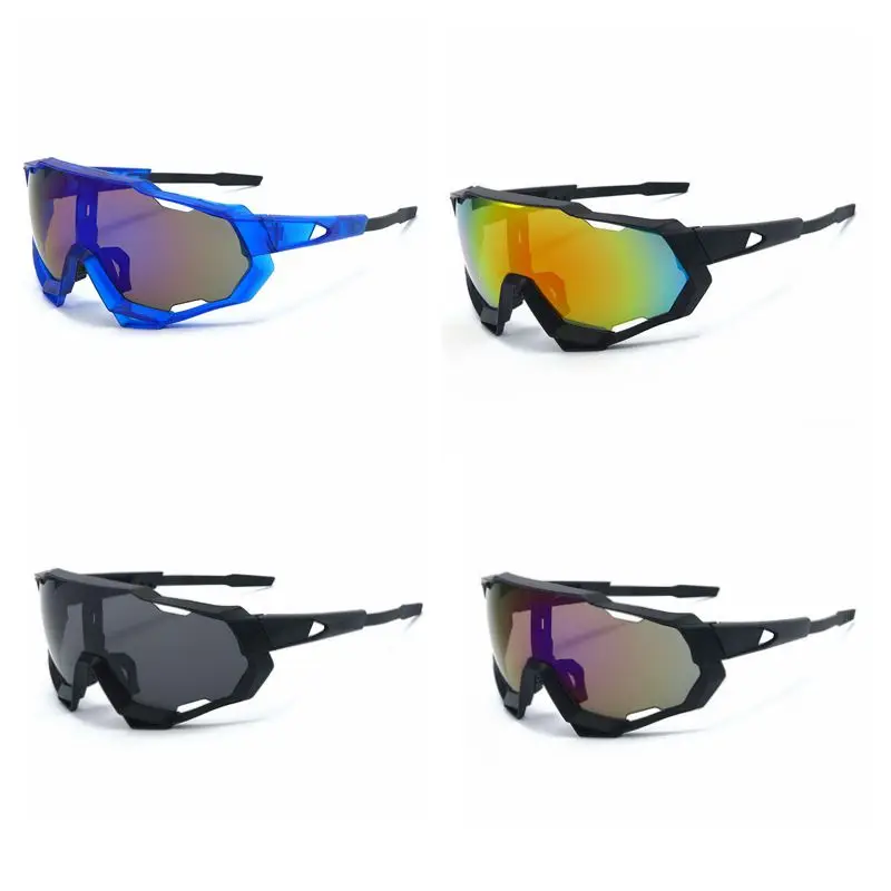 

2022 New Cycling Glasses Outdoor Sports Sunglasses Big Frame Connected Mirror Sunglasses Mirror Legs Adjusted, 9 colors