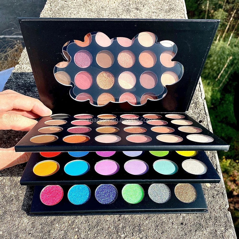 

New Arrival Custom High Pigment Eyeshadow Palette Private Label 72 Color 3 Layer Book Eye shadow