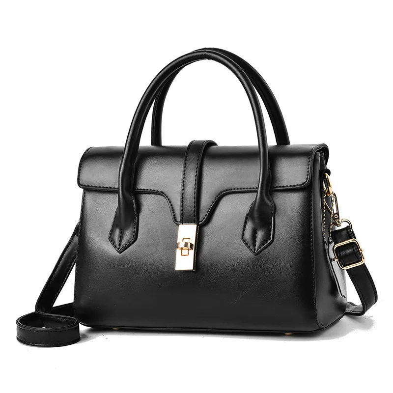 

2021 New Simple Female Handbag Fashion Large Capacity Shoulder Bag Handbag Solid color ladies messenger bags, Red,khaki,green,black,pink,brown