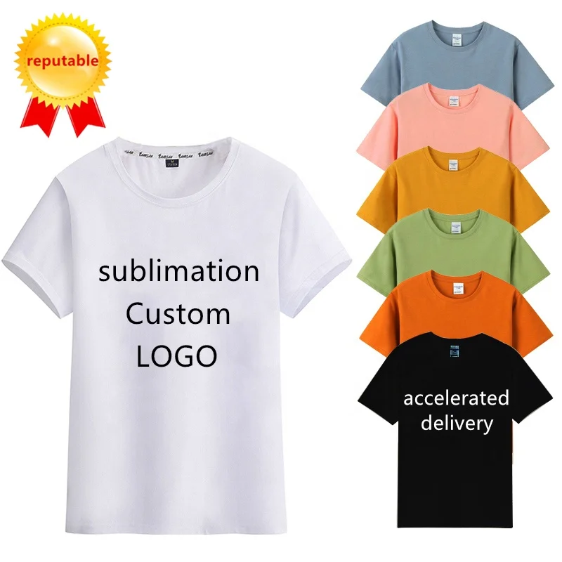 

High Quality Unisex Cotton Feel Sublimation Shirts 100% Polyester Shirts For Sublimation Blanks Customized T Shirt Logo Printing