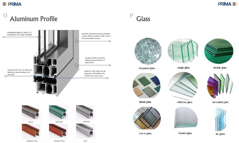 Exterior aluminium folding door bi fold patio glass screen door prices