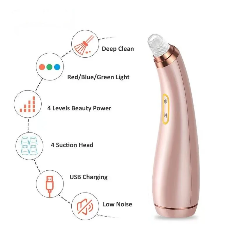 

Personal Use rechargeable blackhead remover vacuum Pore Cleaner Black Head acne treatment Suction