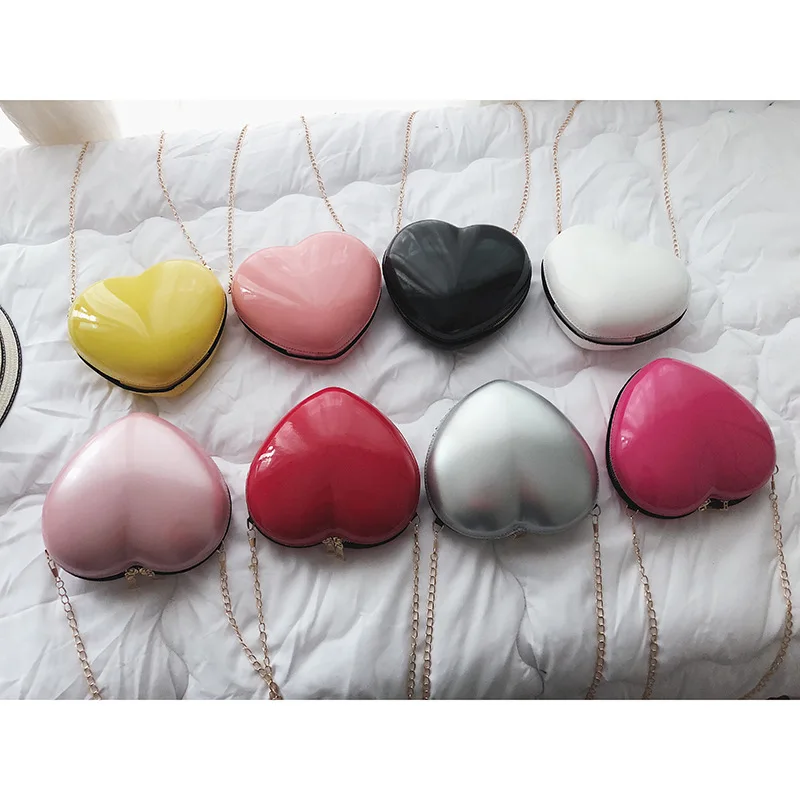

cute crossbody shoulder bag luxury heart shaped girls purses handbags