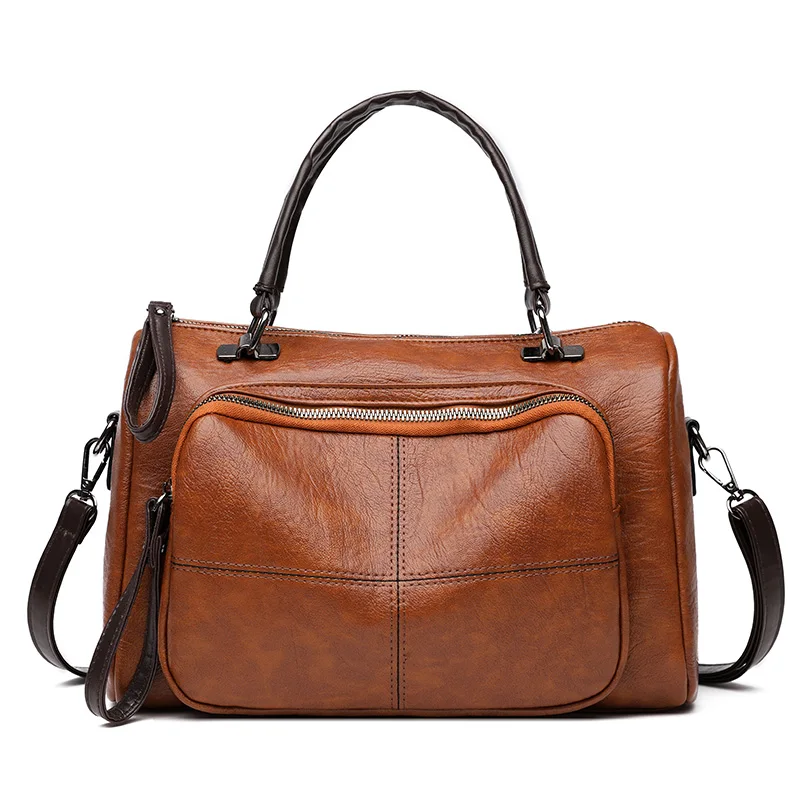 

China Factory Sale Women Purse and Handbags Luxury Shoulder Handbag Large Capacity Boston Bags