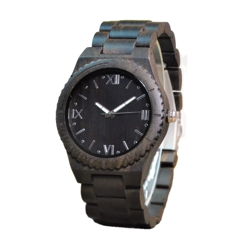 

Custom luxury wood watch black dial watch simple minimalist wooden watch
