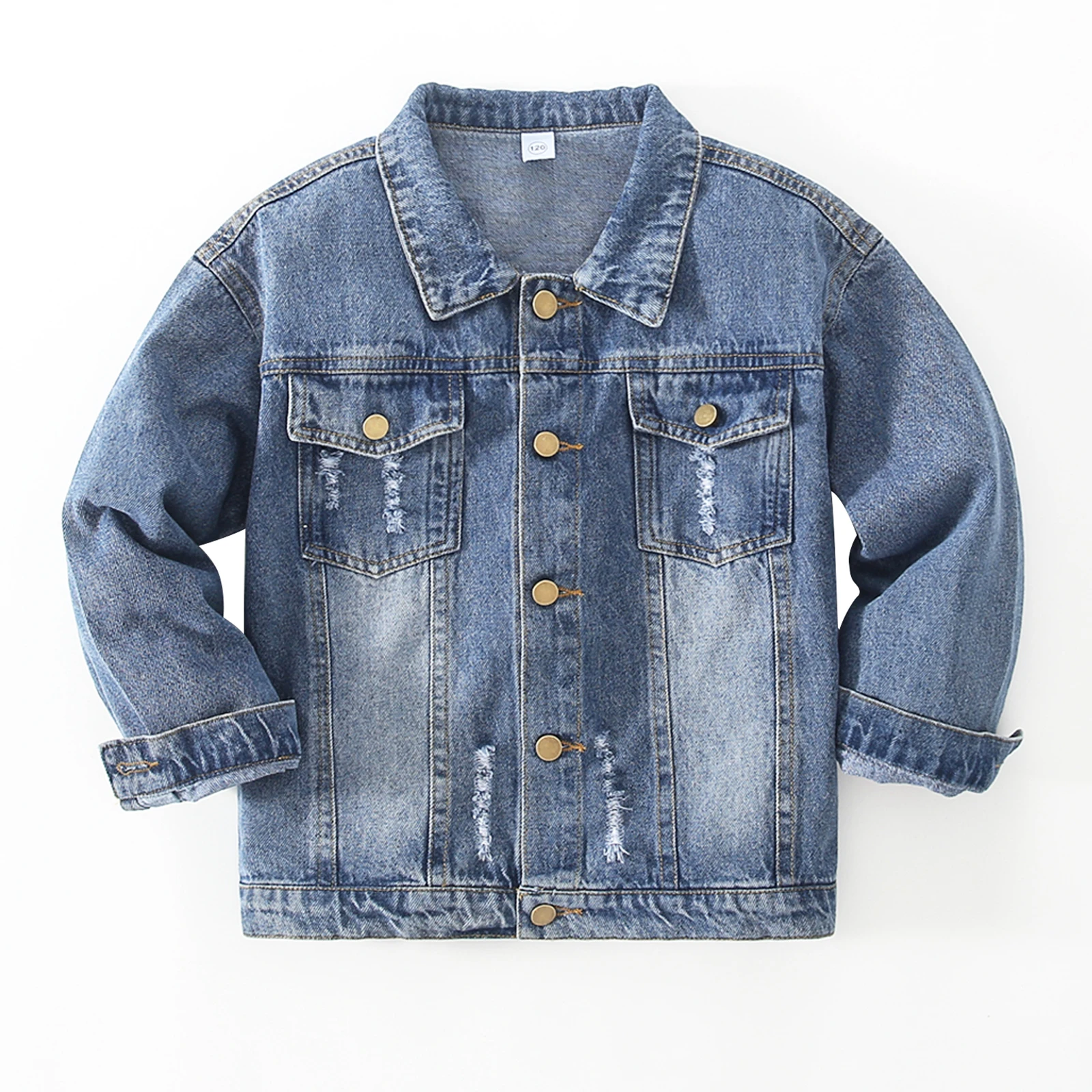 

Kids Girls Oversize Basic Denim Jackets Loose Classic Coats Jeans Tops Children Boys Casual Outerwear Teen Outfit 5-14 Years