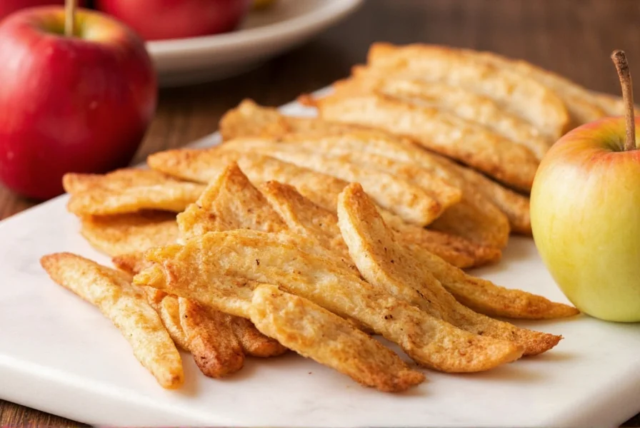 Perfectly caramelized cinnamon apples in a cast iron skillet with steam rising, showing tender apple slices coated in glossy cinnamon syrup