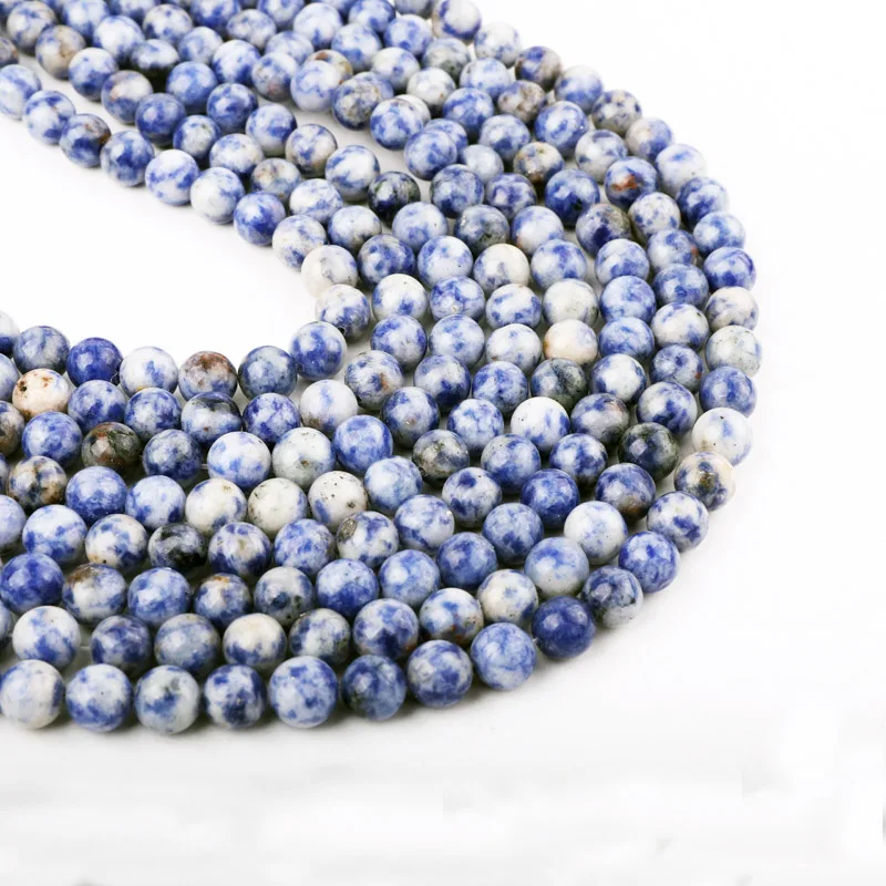 

Wholesale High Quality Natural Stone Blue Sodalite Loose Round Beads For Jewelry Making