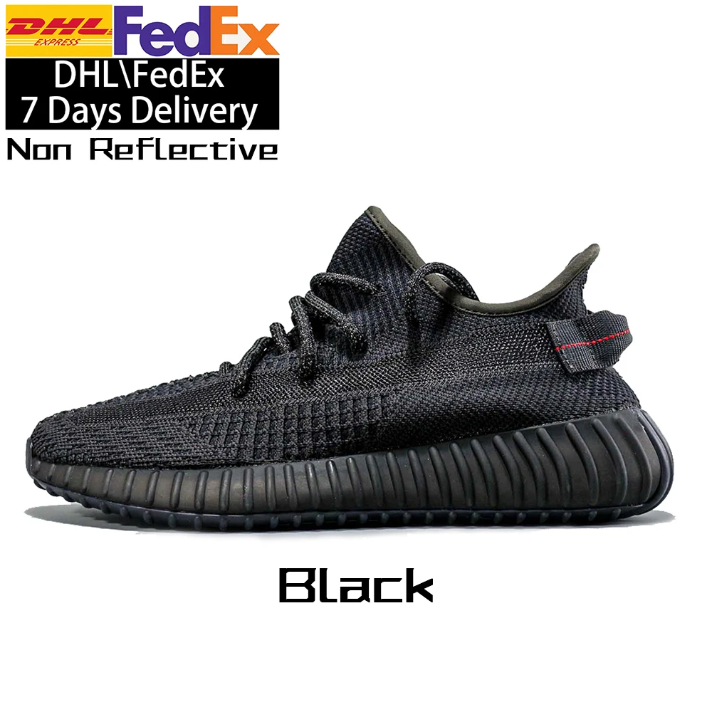 

yeezy 350 v2 boot Black Non Reflective FU9006 women men sneaker runner shoes 350 v2 yezzy