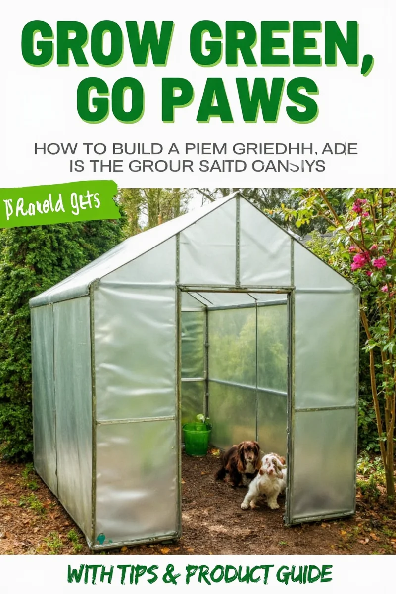 Palram Mythos 6x8 ft greenhouse with sliding door and two cats lounging inside.