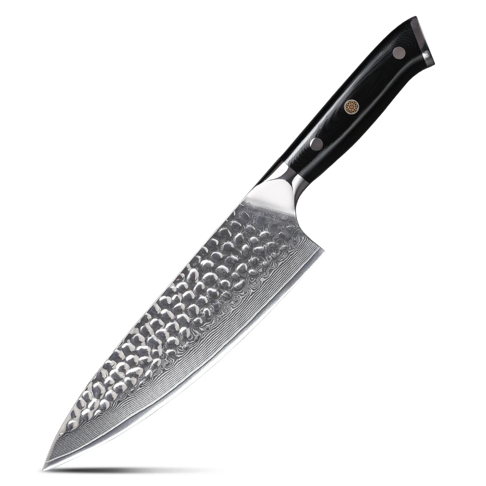 

Custom LOGO Kitchen Knives Professional 8 Inch Damascus Chef Knife with G10 Handle