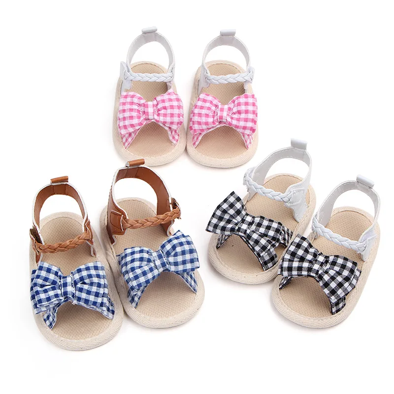 

Cotton Newborn Baby sandals fashion girls bowknot casual shoes for toddlers