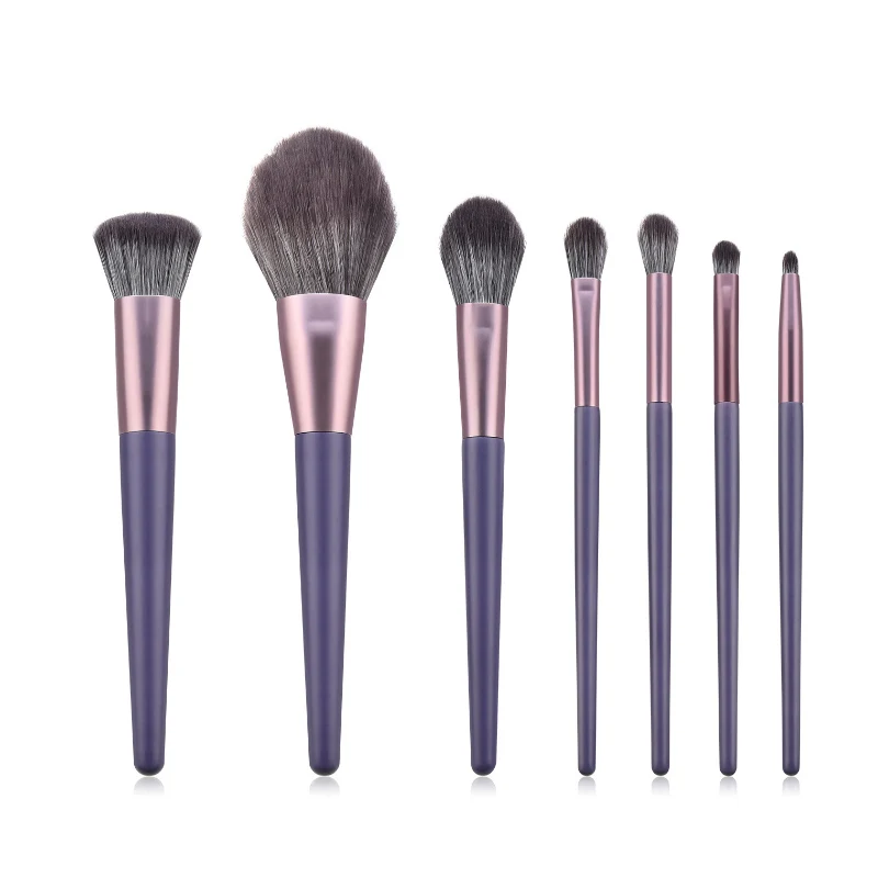 

7pcs makeup brushes set of purple Mandala powder paint blush brush beauty makeup tools, Customized color accepted